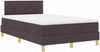 vidaXL LED Boxspringbett mit Kopfteil Dunkelbraun 120 x 200 cm Stoff 3342432 Bild 2