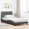 vidaXL Bett mit Matratze "Hanko" Dunkelgrau 100x200 cm Stoff 3310511 Bild 3