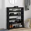 vidaXL Schuhregal Schwarz 80x25x100 cm Holzwerkstoff 859897 Bild 3