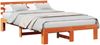 vidaXL Bettrahmen Wachsbraun 120 x 190 cm Massives Kiefernholz 872622 Bild 2