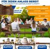 Kesser® Bierzeltgarnitur 3-teilig Set, Klappbar, Polyrattan, 73 x 75 x 180 cm, Braun Bild 3