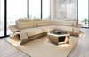 Ecksofa Pescara L-Form Stoff - Stil und Komfort - Mikrofaserstoff - Elfenbein-Schwarz - Rechts Bild 2