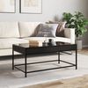 Couchtisch, Sofatisch mit Infinity-LED Schwarz 90x50x41 cm Bild 4