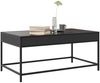 Couchtisch, Sofatisch mit Infinity-LED Schwarz 90x50x41 cm Bild 5
