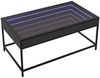 Couchtisch, Sofatisch mit Infinity-LED Schwarz 90x50x41 cm Bild 3