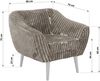 Polstersessel PIRS 1 skandinavischer Design 1-Sitzer, Sessel mit Wellenfederung, weiße Füße, Einzelsessel, Hoher Sitzkomfort - Hellbraun Cord Bild 5