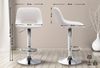 CLP 2er Set Barhocker Camden Stoff drehbar und höhenverstellbar,creme Metall in Chromoptik Bild 2