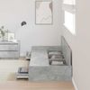 vidaXL Bettrahmen mit Kopfteil Beton Grau 98,5 x 200 cm Holzwerkstoff 3335224 Bild 3