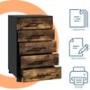 Relaxdays Rollcontainer mit 5 Schubladen Bild 5