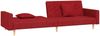 vidaXL Schlafsofa 2-Sitzer mit 2 Kissen Weinrot Stoff 375907 Bild 4