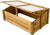 Frühbeetkasten, Frühbeetaufsatz für Hochbeete, Holz Kiefer/Fichte, FSC®-zertifiziert, Braun, 100x60 cm Bild 1