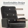 IWMH Bürostuhl Ergonomisch Schreibtischstuhl, Höhenverstellbar Drehstuhl mit Rollen, Lesesessel aus Kunstpelz, Schminktisch Stuhl mit Höher Rückenlehne Bild 2