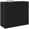 vidaXL Sideboard Schwarz Eichen-Optik 80 x 33 x 70 cm Holzwerkstoff 862802 Bild 3
