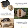 Artsauna Outdoor Fasssauna Spitzbergen 180 für 4 Personen - 6 kW Ofen, Saunasteine & Zubehör - Saunafass aus Fichtenholz - Außensauna Gartensauna Bild 3