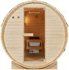 Artsauna Outdoor Fasssauna Spitzbergen 180 für 4 Personen - 6 kW Ofen, Saunasteine & Zubehör - Saunafass aus Fichtenholz - Außensauna Gartensauna Bild 5
