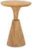 IDIMEX Beistelltisch BHIMA, Couchtisch rund 40 cm aus Mangoholz, skulpturales Design Natur Bild 3