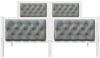 vidaXL Bettrahmen Hellgrau 150 x 200 cm Massives Kiefernholz 3394287 Bild 5