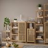 Bellamio 'Newa' Badezimmer Regal, Bambus, natur, 80x33x33 cm, Badregal mit 3 Ablagefächern Bild 5