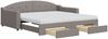 vidaXL Tagesbett Ausziehbar mit Schubladen Taupe 100x200 cm Stoff 3197592 Bild 2
