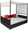 vidaXL Gartenbett mit Baldachin Braun 190×130 cm Poly Rattan 42900 Bild 3
