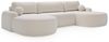 GrainGold Ecksofa U-Form AURIO mit Schlaffunktion und Bettkasten - Weiß, Universal, Wellenfedern, T30-Schaum Bild 4