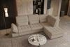 Samtstoff Ecksofa Ares L Form - Samtstoff - creme - Rechts Bild 4