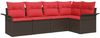 vidaXL Gartensofa-set mit Speicher 5 pcs Braun Poly-Rattan 3354033 Bild 2