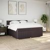 vidaXL Boxspringbett mit Matratze Dunkelbraun 200x200 cm Stoff 3289880 Bild 4