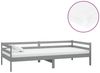 vidaXL Tagesbett mit Matratze 90x200 cm Grau Massivholz Kiefer [3083556] Bild 2