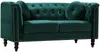 Vente-unique - TURNER Sofa SamtStoff Grün - B 77 cm x H 79 cm x L 163 cm Bild 1