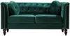 Vente-unique - TURNER Sofa SamtStoff Grün - B 77 cm x H 79 cm x L 163 cm Bild 3