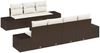 vidaXL Sofa Set mit Kissen 8 pcs Braun Poly Rattan 3346968 Bild 2