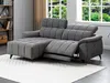 Vente-unique - Eckrelaxsofa elektrisch - Ecke links - Strukturstoff - Grau - CELTIMO Bild 3