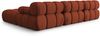 Micadoni Modulares Sofa Bellis 4-Sitzer mit flachem Modul 3D-Stoff Sonic Ziegel Bild 5