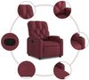 vidaXL Relaxsessel Weinrot Stoff 372482 Bild 5