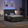 vidaXL Boxspringbett mit LED-Lichtleisten Grau 160 x 200 cm Stoff 3343638 Bild 5