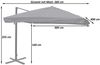 Mendler 'HWC-A96' Gastronomie-Ampelschirm mit Flap, Polyester, Creme-Grau, 3x4 m, Alu, ohne Ständer, Drehbar Bild 3