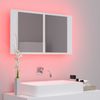vidaXL LED-Bad-Spiegelschrank Weiß 80x12x45 cm Acryl 804964 Bild 5