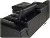 Vente-unique - Ecksofa Leder - Ecke Links - Schwarz - MISHIMA Bild 3