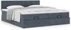 vidaXL Ottoman-Bett mit Matratzen Dunkelgrau 200x200 cm Samt 3312081 Bild 4