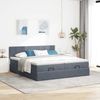 vidaXL Ottoman-Bett mit Matratzen Dunkelgrau 200x200 cm Samt 3312081 Bild 3