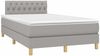 vidaXL Boxspringbett mit Matratze Hellgrau 120x190 cm Stoff 3269793 Bild 2
