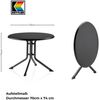 KETTLER Alu Klapptisch Boulevard rund 70cm Kettalux anthrazit Bild 3