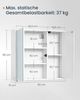 Badezimmerschrank mit Spiegel, Toolless-Technologie, superschnelle werkzeuglose Montage, Spiegelschrank, modern, weiß Bild 5