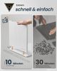 Badezimmerschrank mit Spiegel, Toolless-Technologie, superschnelle werkzeuglose Montage, Spiegelschrank, modern, weiß Bild 4
