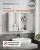 Badezimmerschrank mit Spiegel, Toolless-Technologie, superschnelle werkzeuglose Montage, Spiegelschrank, modern, weiß Bild 3