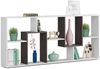 Bücherregal mit mehreren Positionen und acht Einlegeböden, Farbe Weiß mit anthrazitfarbenen Details, Maße 80 x 180 x 25 cm Bild 5