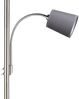 Große Stehlampe HENTA mit Leselampe und Stoffschirm Grau, Höhe 170cm Bild 5
