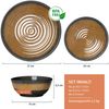 Moritz Camping Tafelgeschirr aus Melamin für 4 Personen 12-teilig | spülmaschinenfest | Picknick Geschirrset | Geschirr Campinggeschirr I Stone Curry Design Bild 2