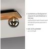 JUST LIGHT LED Deckenleuchte LED Deckenlampe STIKA, Akustikpanel mit Echtholzfurnier, G9, Echtholzfurnier Eiche, Rauchglas Bild 3